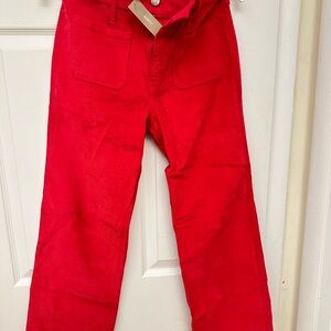 Bright Red Corduroy Pants